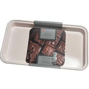 Master Class Brownie‎ Pan 13 Inch Non Stick Heavy Gauge Steel Pink Speckle